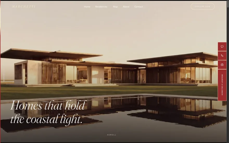 The Marchetti Estates homepage header